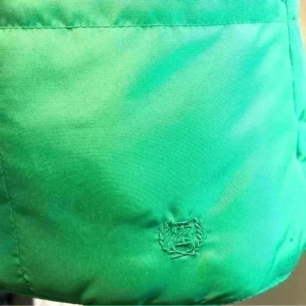 Green IZOD Casual Puffer Snap button closure Vest Size Small two side pockets - Picture 5 of 12